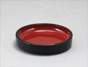 ロイヤルT薬味皿　黒内朱