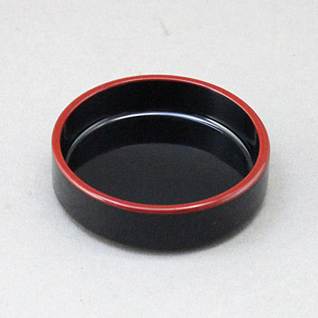 梅干し丸皿 黒天朱 梅干し丸皿 黒天朱
