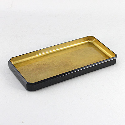 宴長角皿　金瑞雲